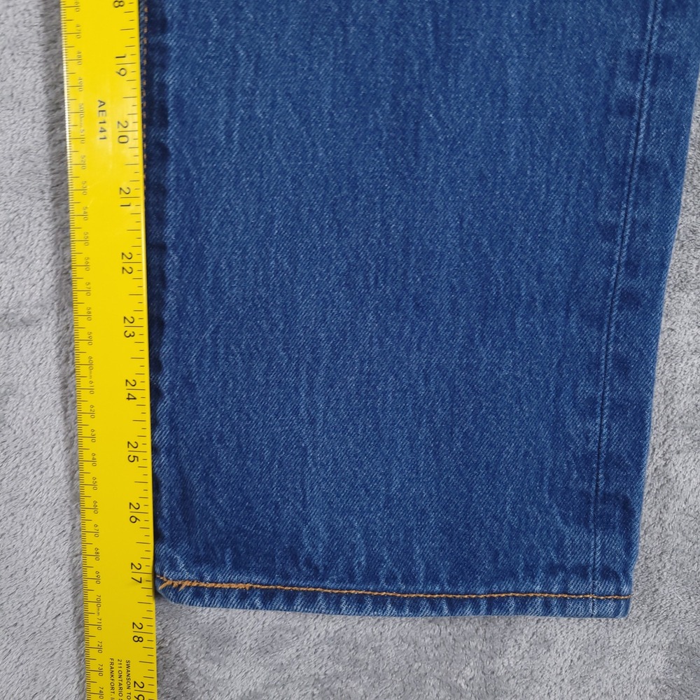 Levi's 501 Jeans Mens 36x30 (Fits 34x28) Blue Button Fly Straight Leg Denim - Picture 3 of 10